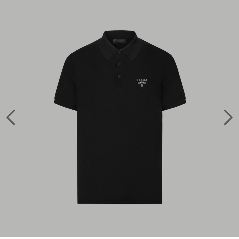 Prada Men's Polo Shirt in Classic Black